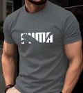 Men's Summer 100% Pure Cotton Casual Fashionable Loose Geometric Animal Letter Pattern Casual Round Neck Short Sleeved T-Shirt